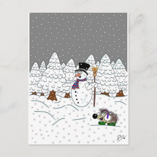 Kerstmis in Magic Tree Wood Feestdagenkaart (Voorkant)