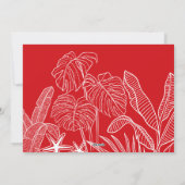 Kerstmis in Mele Kalikimaka Rood 3 Foto Feestdagenkaart (Achterkant)