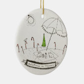 Kerstmis in Miami Keramisch Ornament (Rechts)