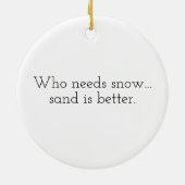 Kerstmis in Miami Keramisch Ornament (Achterkant)