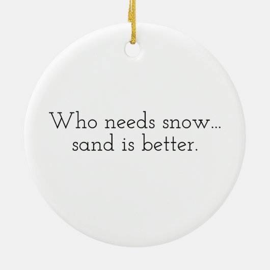 Kerstmis in Miami Keramisch Ornament (Achterkant)