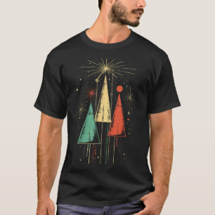 Kerstmis in Mid Century Modern stijl T-shirt