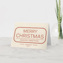 Kerstmis in Midcentury Modern Schrift Feestdagen Kaart