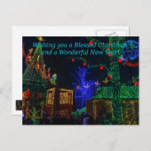 Kerstmis in Midtown Greetings Briefkaart met kerst (Voorkant / Achterkant)