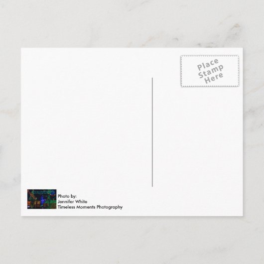 Kerstmis in Midtown Greetings Briefkaart met kerst (Achterkant)