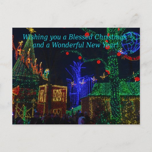 Kerstmis in Midtown Greetings Briefkaart met kerst (Voorkant)
