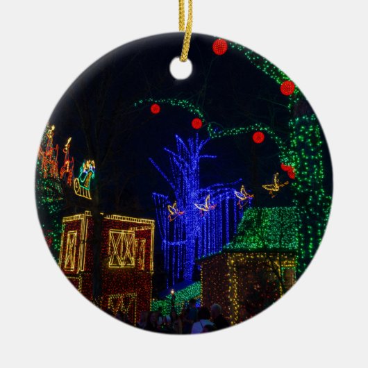 Kerstmis in Midtown Keramisch Ornament (Voorkant)