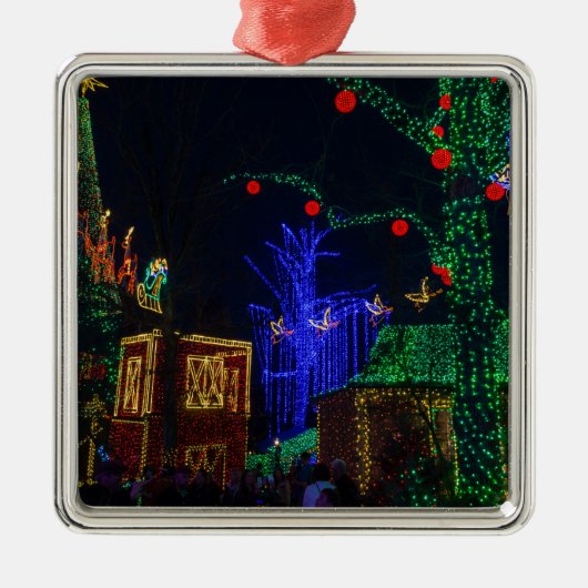 Kerstmis in Midtown Metalen Ornament (Voorkant)