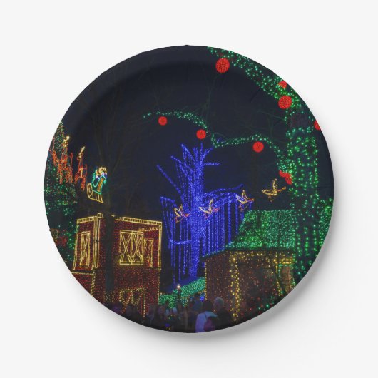 Kerstmis in Midtown Papieren Bordje (Voorkant)