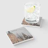 Kerstmis in Moskou Stenen Onderzetter (Zijkant)