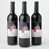 Kerstmis in Moskou Wijn Etiket (Flessen)