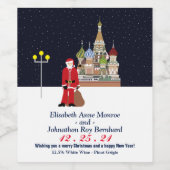 Kerstmis in Moskou Wijn Etiket (Enkel label)