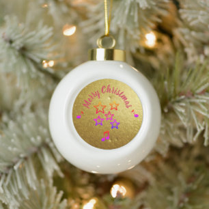 Kerstmis in muziek keramische bal ornament