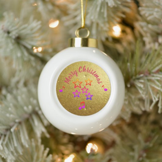 Kerstmis in muziek keramische bal ornament (Boom)