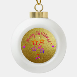 Kerstmis in muziek keramische bal ornament