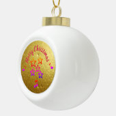 Kerstmis in muziek keramische bal ornament (Rechts)