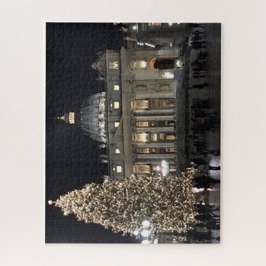 Kerstmis in nacht op het St. Peters Square Legpuzzel (Verticaal)
