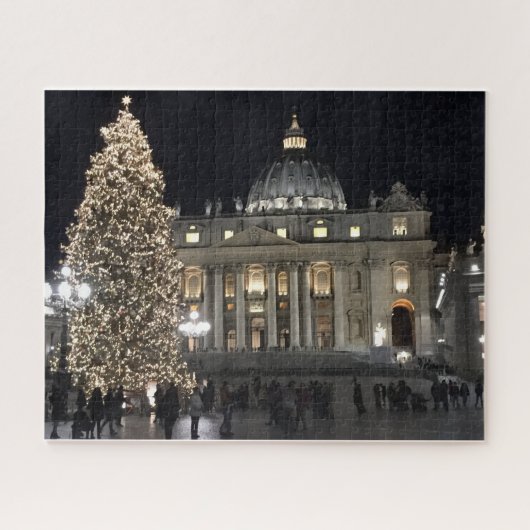 Kerstmis in nacht op het St. Peters Square Legpuzzel (Horizontaal)