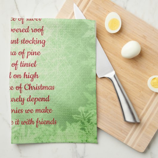 Kerstmis in Nan's House Kitchen Towels Theedoek (Quarter Fold)