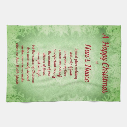 Kerstmis in Nan's House Kitchen Towels Theedoek (Horizontaal)