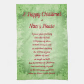 Kerstmis in Nan's House Kitchen Towels Theedoek (Verticaal)