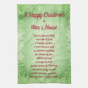 Kerstmis in Nan's House Kitchen Towels Theedoek
