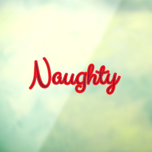 Kerstmis in Naughty Holiday   Raamsticker (Vel 3)