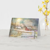 Kerstmis in New England Kaart (Gele Bloem)