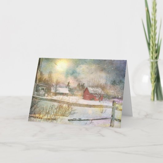 Kerstmis in New England Kaart (Voorkant)