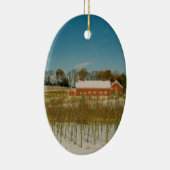 Kerstmis in New England Keramisch Ornament (Rechts)