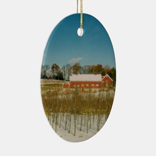 Kerstmis in New England Keramisch Ornament (Rechts)