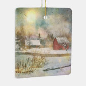 Kerstmis in New England Keramisch Ornament (Rechts)