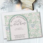 Kerstmis in New House Winter Greenery Moving Aankondiging