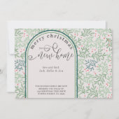 Kerstmis in New House Winter Greenery Moving Aankondiging (Voorkant)