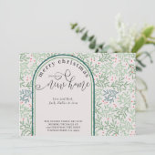 Kerstmis in New House Winter Greenery Moving Aankondiging (Staand voorkant)