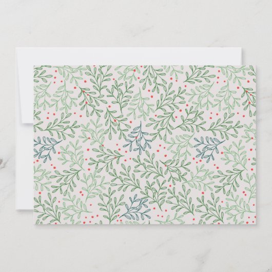 Kerstmis in New House Winter Greenery Moving Aankondiging (Achterkant)