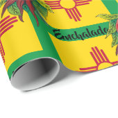 Kerstmis in New Mexico smokkelt de Enchiladas Chil Cadeaupapier (Rol Hoek)