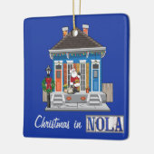 Kerstmis in New Orleans Shotgun House Keramisch Ornament (Links)
