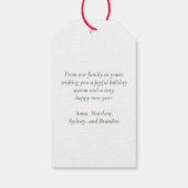 Kerstmis in New York, Architecture Skyline Cadeaulabel (Achterkant)