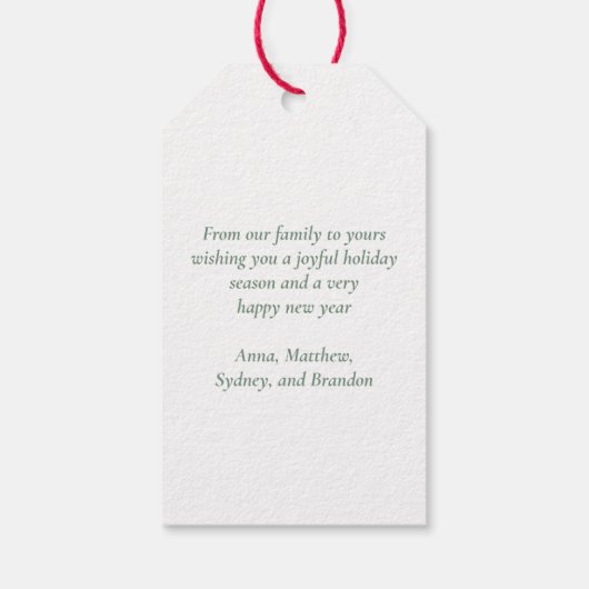 Kerstmis in New York, Architecture Skyline Cadeaulabel (Achterkant)