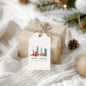 Kerstmis in New York, Architecture Skyline Cadeaulabel