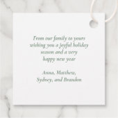 Kerstmis in New York, Architecture Skyline Gift Bedankjes Labels (Achterkant)