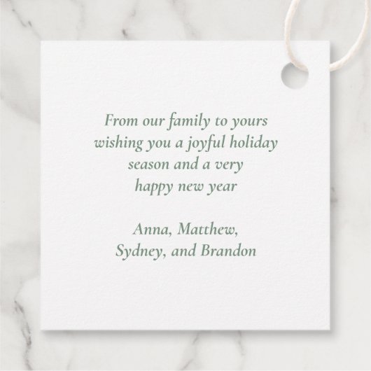 Kerstmis in New York, Architecture Skyline Gift Bedankjes Labels (Achterkant)