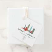 Kerstmis in New York, Architecture Skyline Gift Bedankjes Labels (In situ)