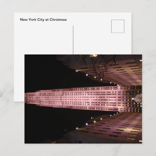 Kerstmis in New York  Briefkaart (Voorkant / Achterkant)