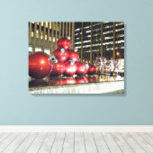 Kerstmis in New York Canvas Afdruk (Insitu (Houten vloer))