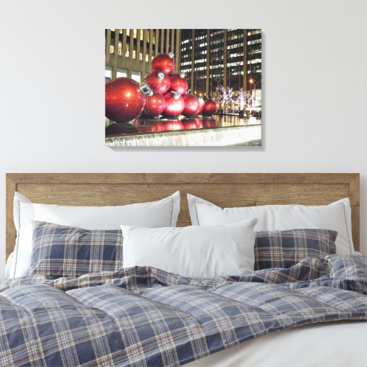 Kerstmis in New York Canvas Afdruk (Insitu (Slaapkamer))