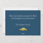 Kerstmis in New York City Aanpasbaar Feestdagenkaart (Achterkant)