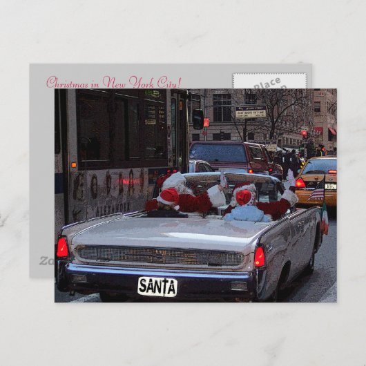 Kerstmis in New York City Feestdagenkaart (Voorkant / Achterkant)