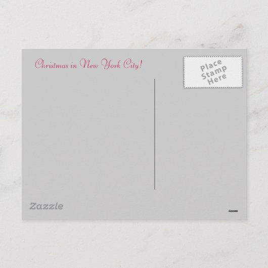Kerstmis in New York City Feestdagenkaart (Achterkant)